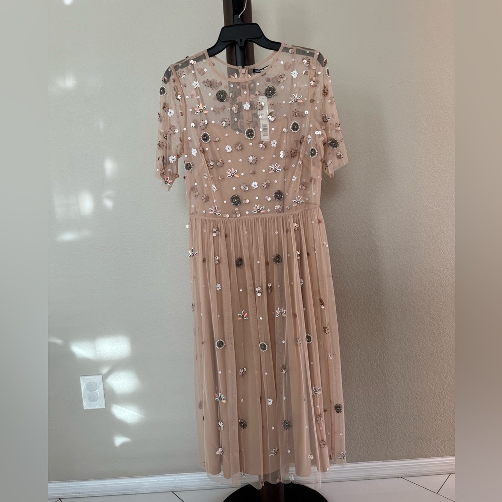 Gianni Bini Sheer Floral Dress